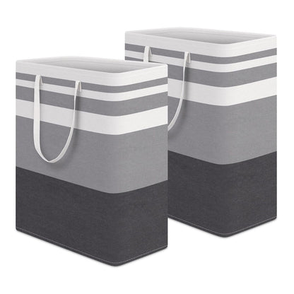 Home Collection Pack of 2 Freestanding Large Laundry Hamper Basket 125L