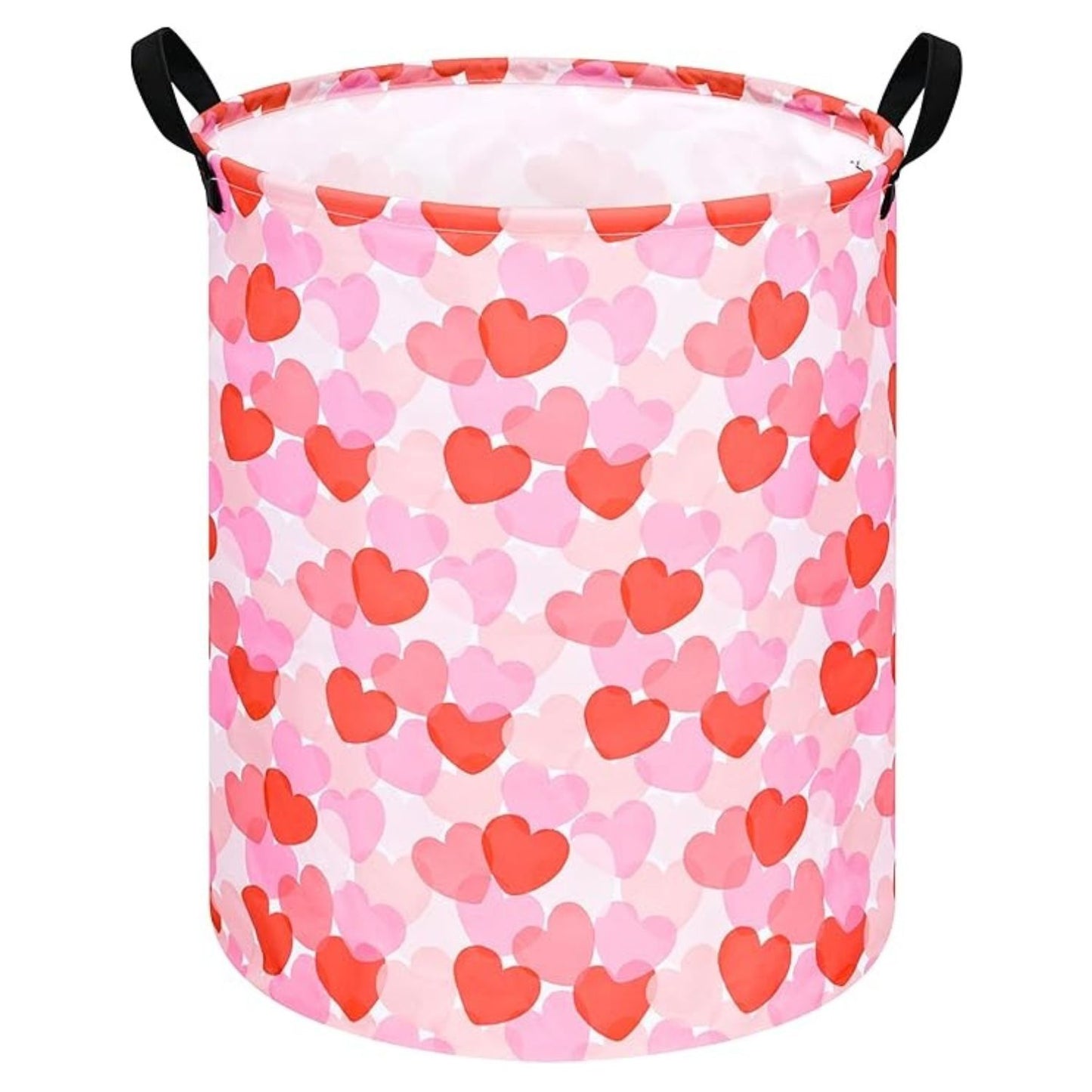 Home Collection Round Laundry Hamper Fabric Storage Basket with Handles