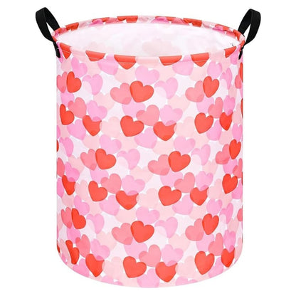 Home Collection Round Laundry Hamper Fabric Storage Basket with Handles
