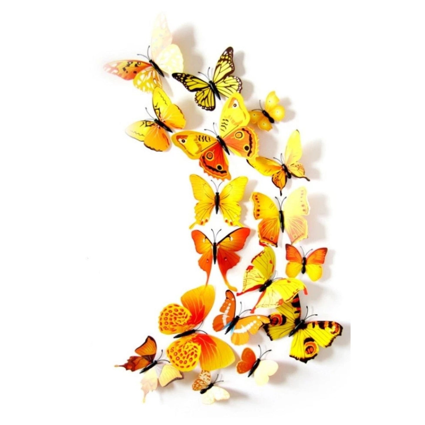 Home Collection Pack of 12 3D Butterfly Wall Stickers PVC Decals Art Mural