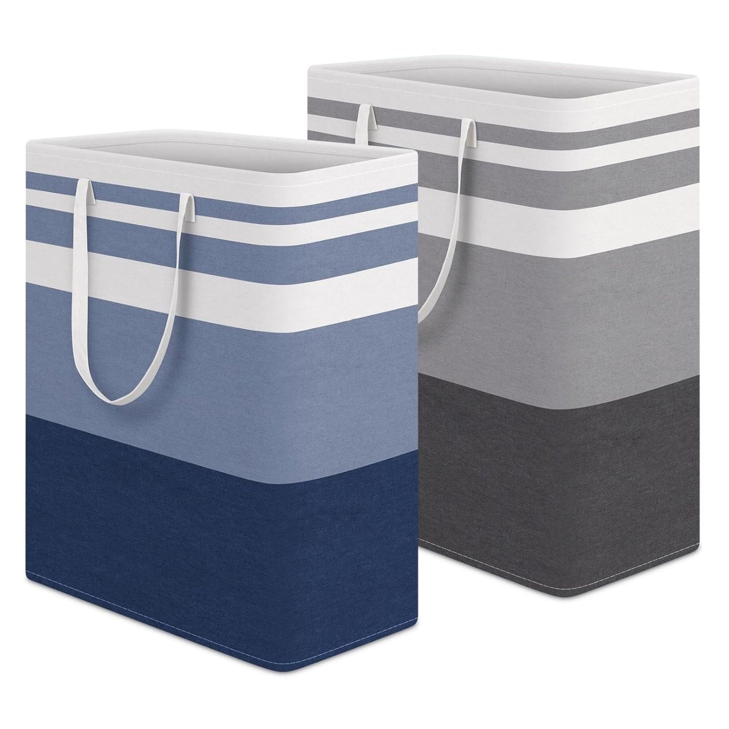Home Collection Pack of 2 Freestanding Large Laundry Hamper Basket 125L