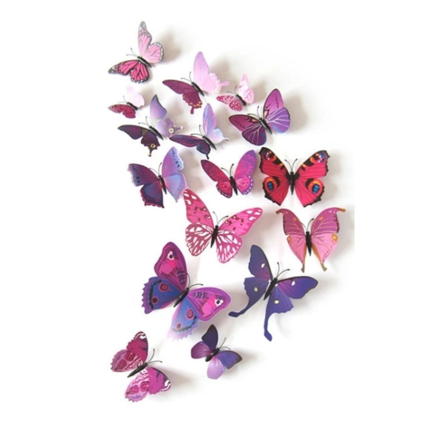 Home Collection Pack of 12 3D Butterfly Wall Stickers PVC Decals Art Mural