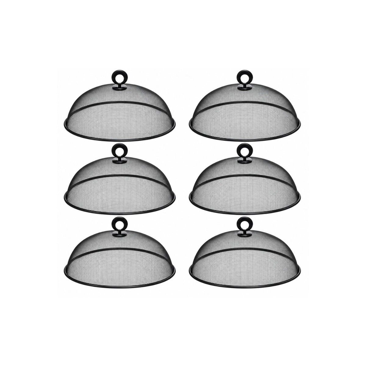 Home Collection Pack of 6 Metal Mesh Food Cover Domes for Outdoor Dining