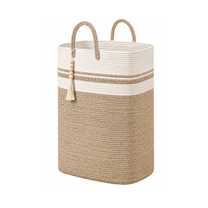 Home Collection 100L Large Rectangular Woven Laundry Hamper and Storage Basket