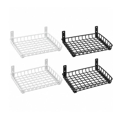 Home Collection Pack of 2 Heavy-Duty Metal Wall Mounted Storage Shelves 18x12 Inch