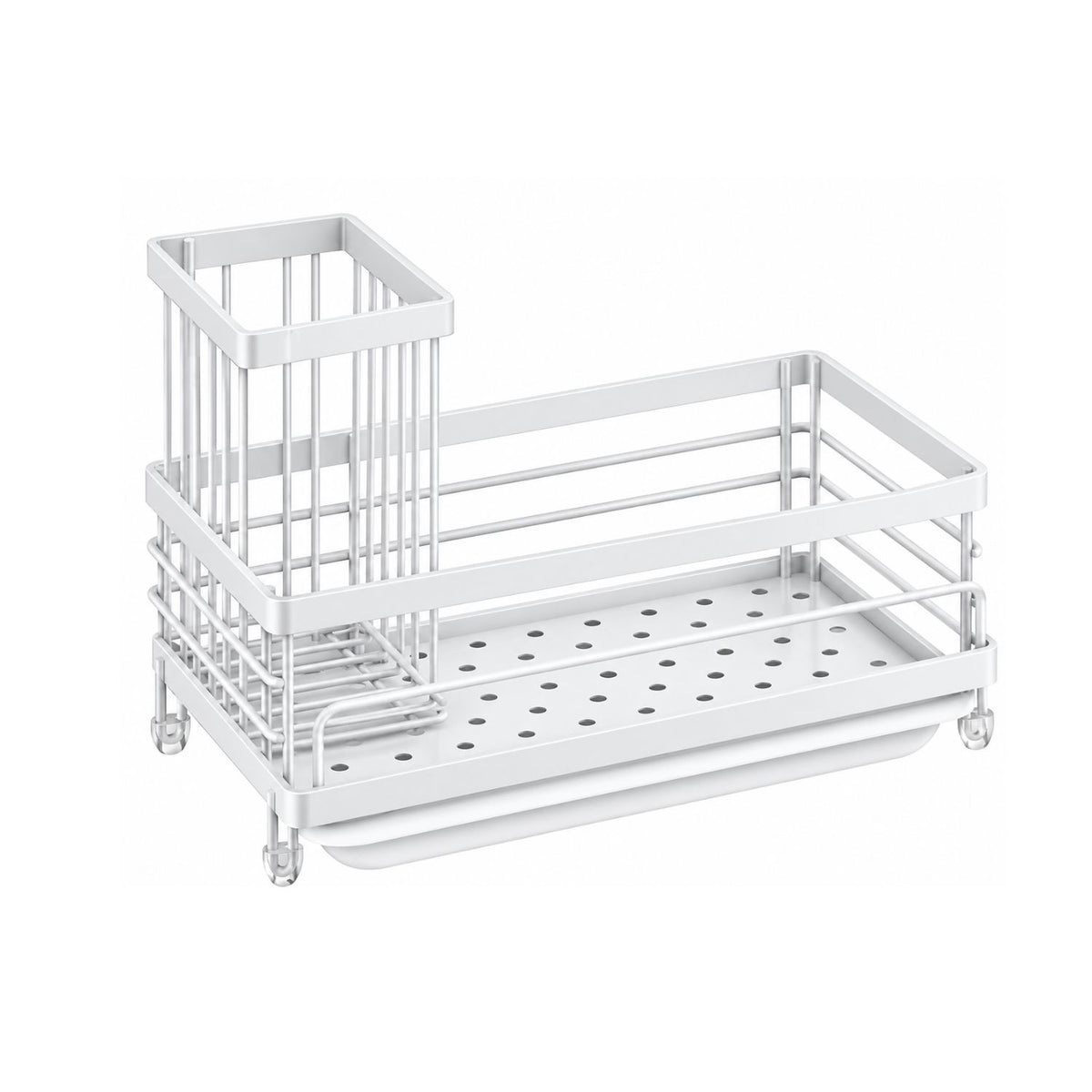 Home Collection Large Capacity Kitchen Sink Caddy Organizer for Sponges Brushes and Soap