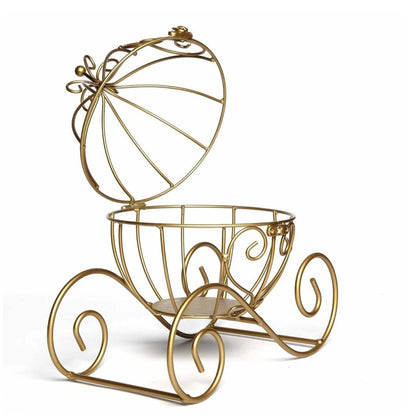 Home Collection Cinderella Gold Coach Plant Stand Centerpiece