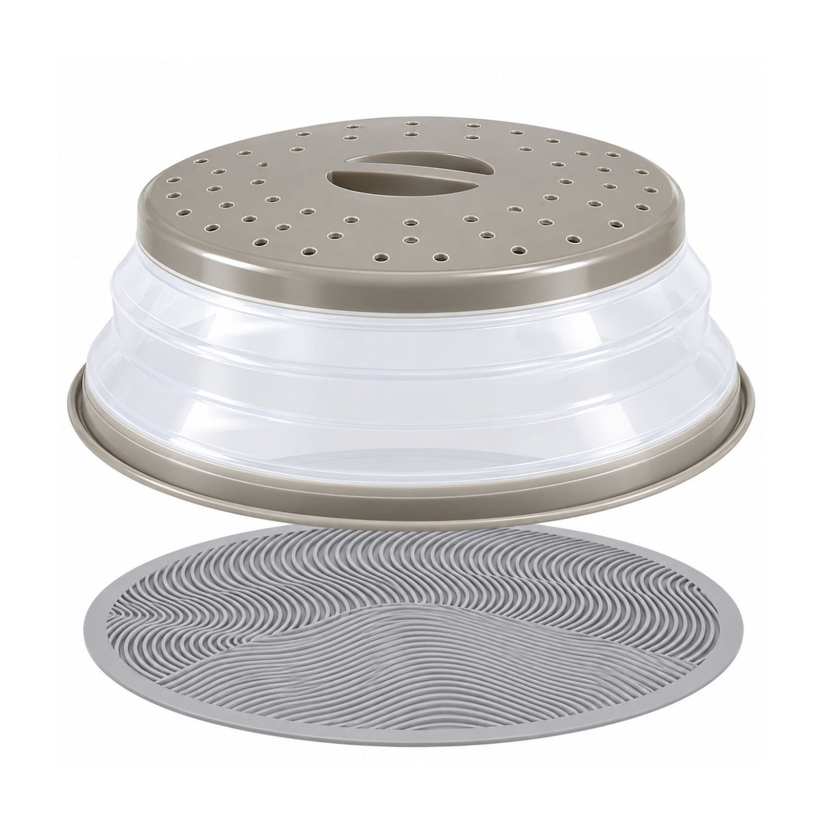 Home Collection Multipurpose 2-in-1 Microwave Splatter Cover and Silicone Mat