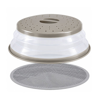 Home Collection Multipurpose 2-in-1 Microwave Splatter Cover and Silicone Mat