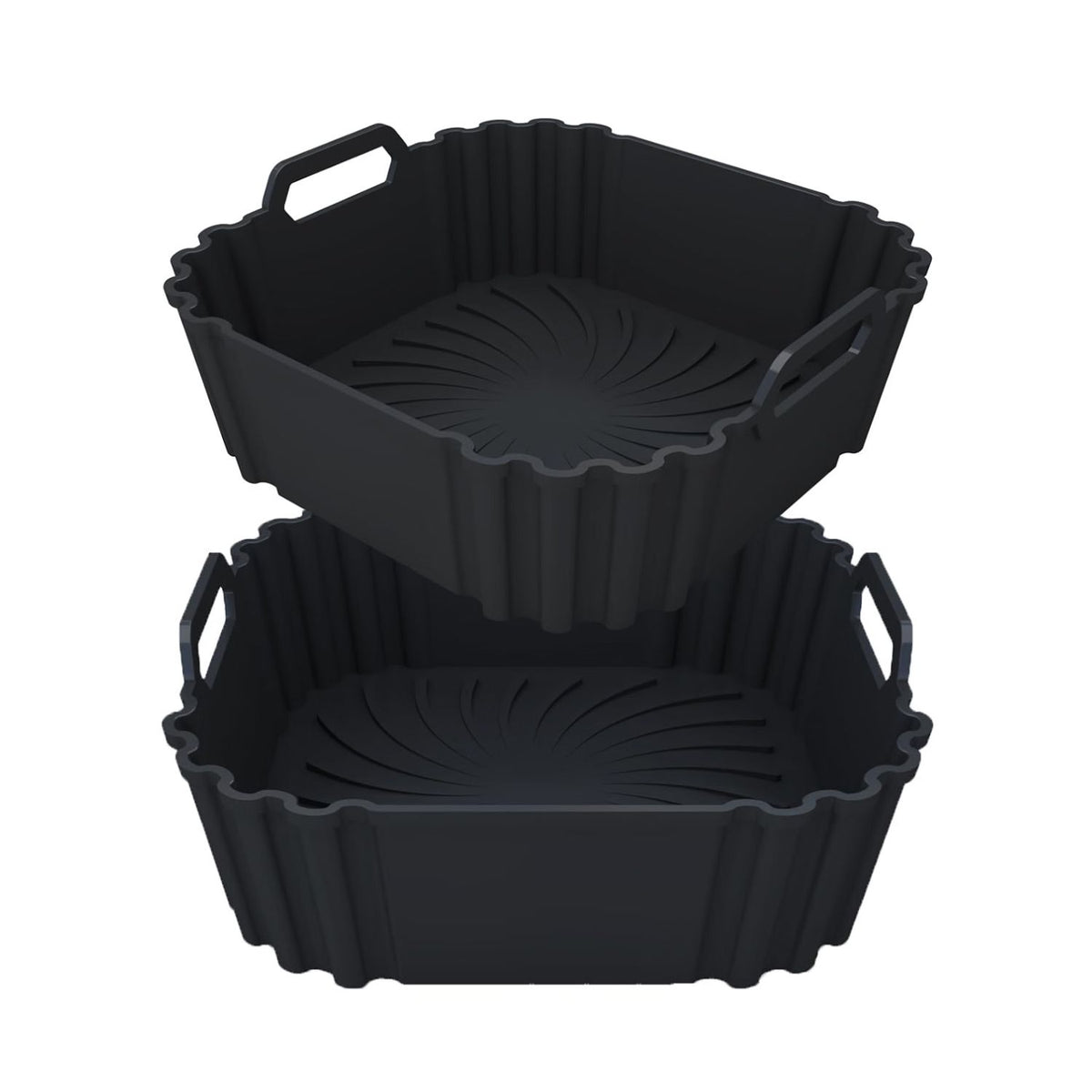 Home Collection Pack of 2 8.5-Inch Reusable Silicone Air Fryer Liners for 5–6.5QT