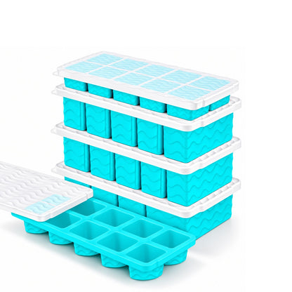 Home Collection Pack of 5 Silicone Freezer Food Molds with Steel Rim