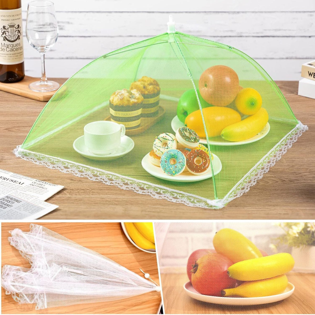 Home Collection Reusable Collapsible Mesh Food Cover Tent for Outdoor Dining