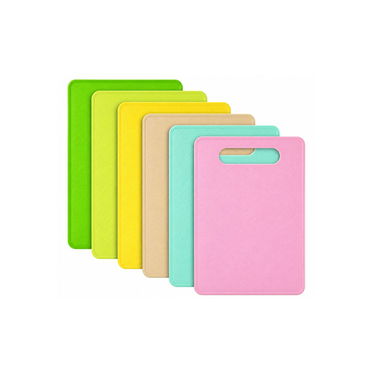 Home Collection Plastic Cutting Board Set Flexible Small Kitchen Boards with Easy-Grip Handles