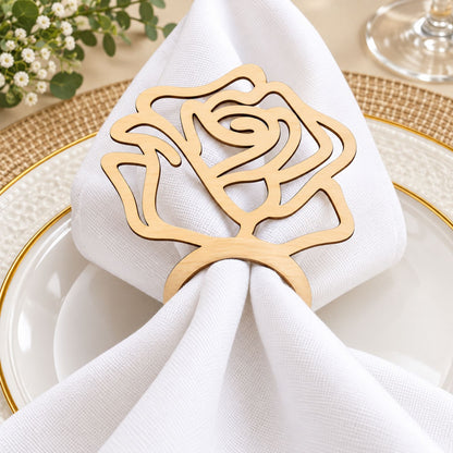 Home Collection 10 Natural Wood Napkin Rings