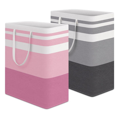 Home Collection Pack of 2 Freestanding Large Laundry Hamper Basket 125L