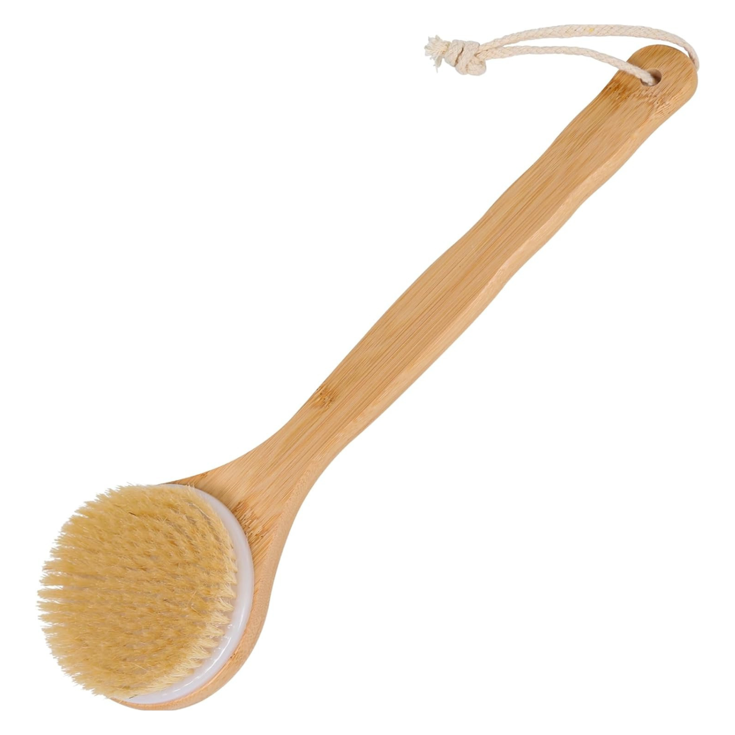 Home Collection Bamboo Long Handle Back Scrubber Brush