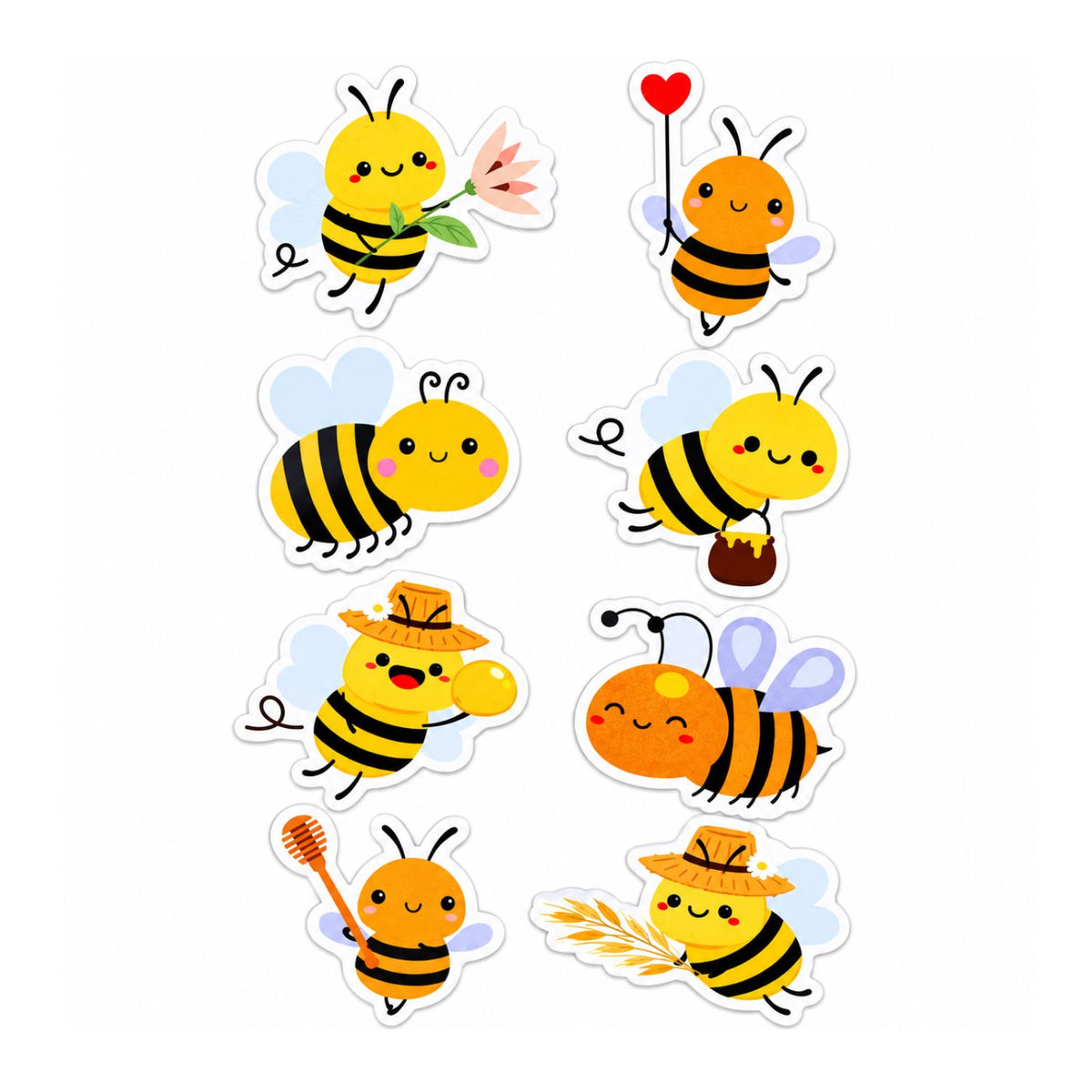 Home Collection 1000Pcs Cute Bumble Bee Stickers