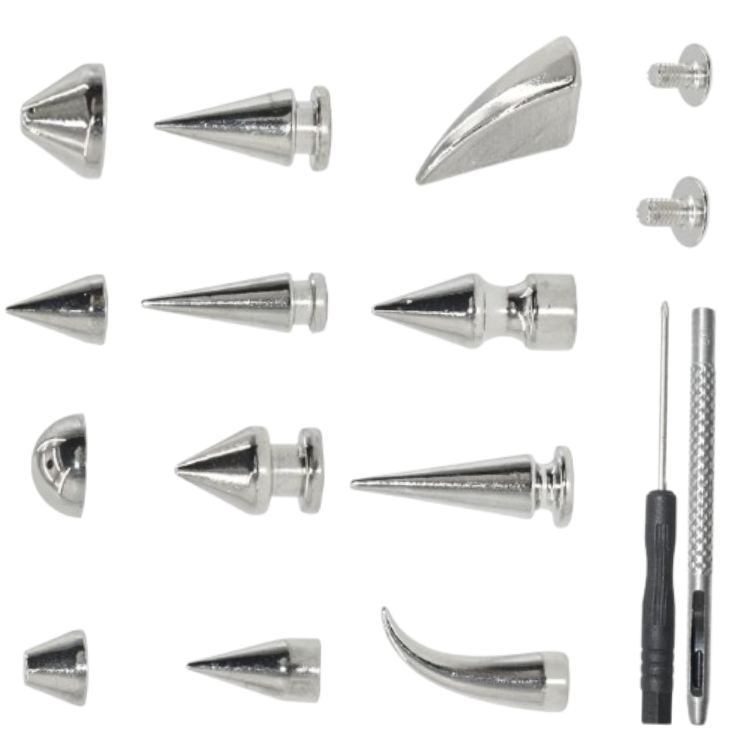 Home Collection 150 Set Silver Punk Spike Rivets Kit