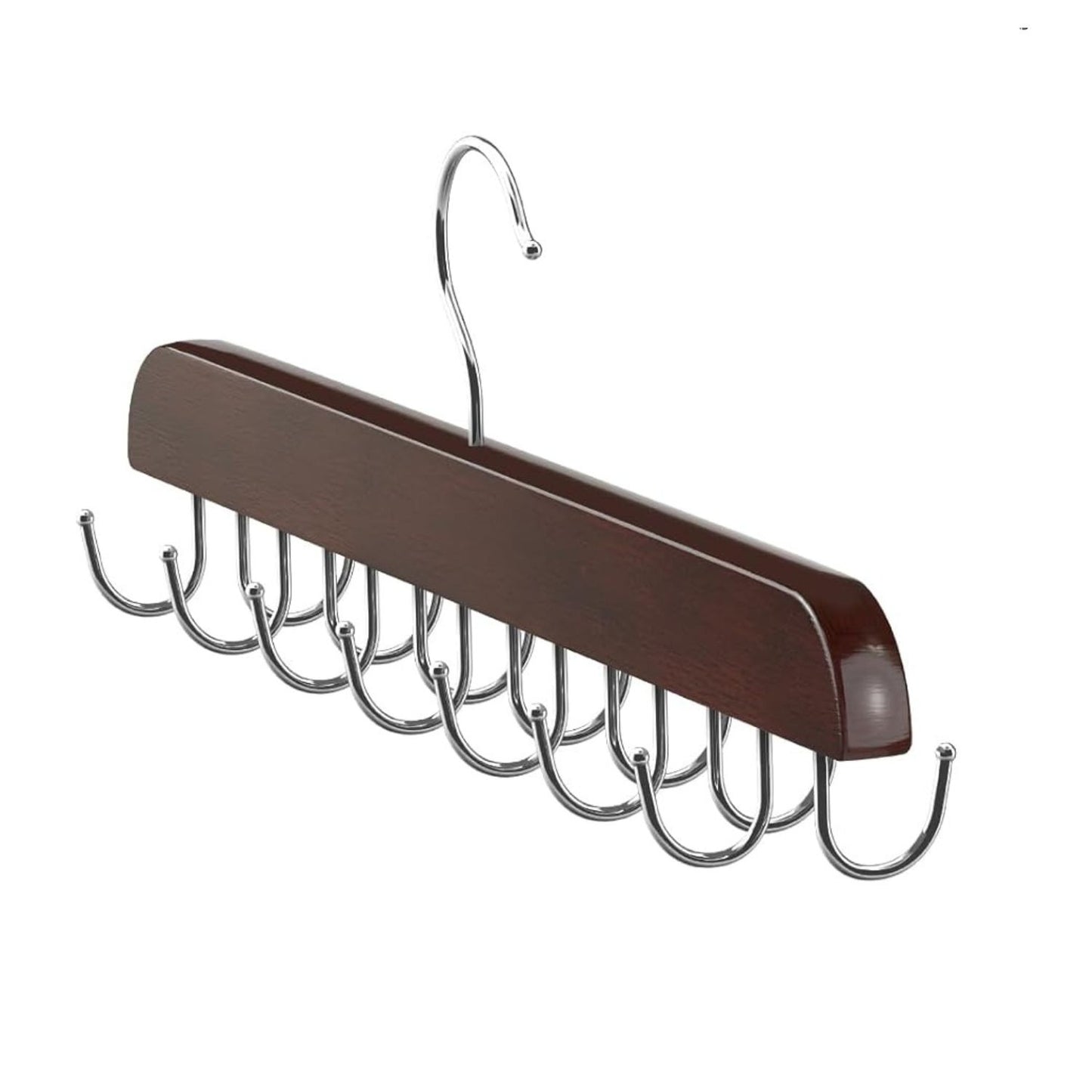 Home Collection Belt Hanger for Closet with 14 Hooks Holds Up to 42 Belts,