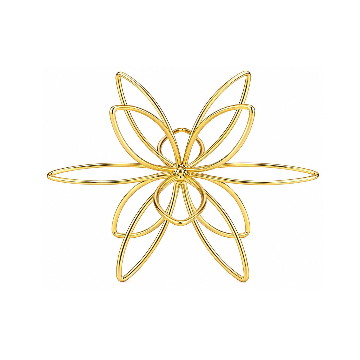 Home Collection Metal Floral Decorative Sphere Abstract Tabletop Sculpture
