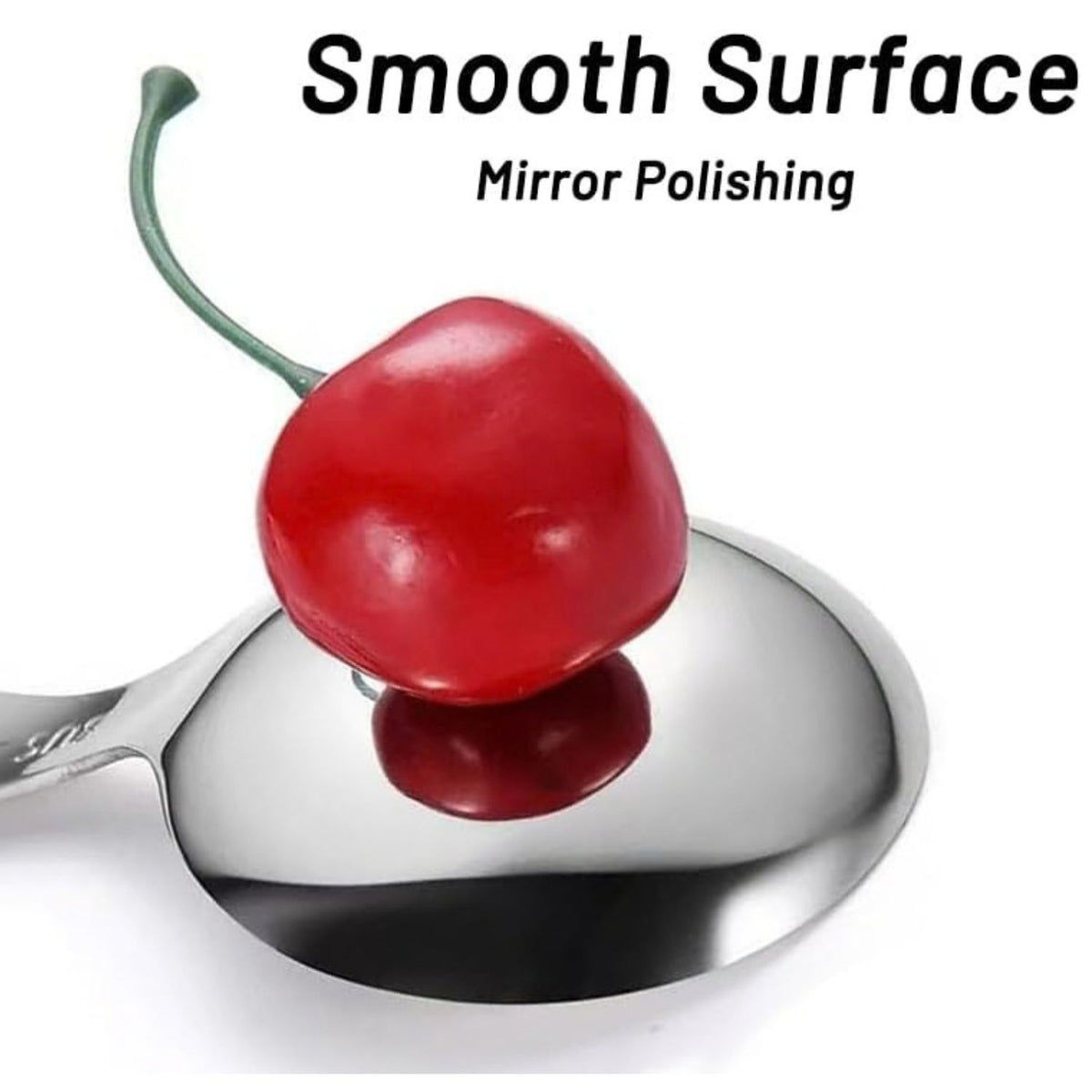 Home Collection Pack of 5 Stainless Steel Short Handle Scoops for Coffee Sugar Salt and Tea