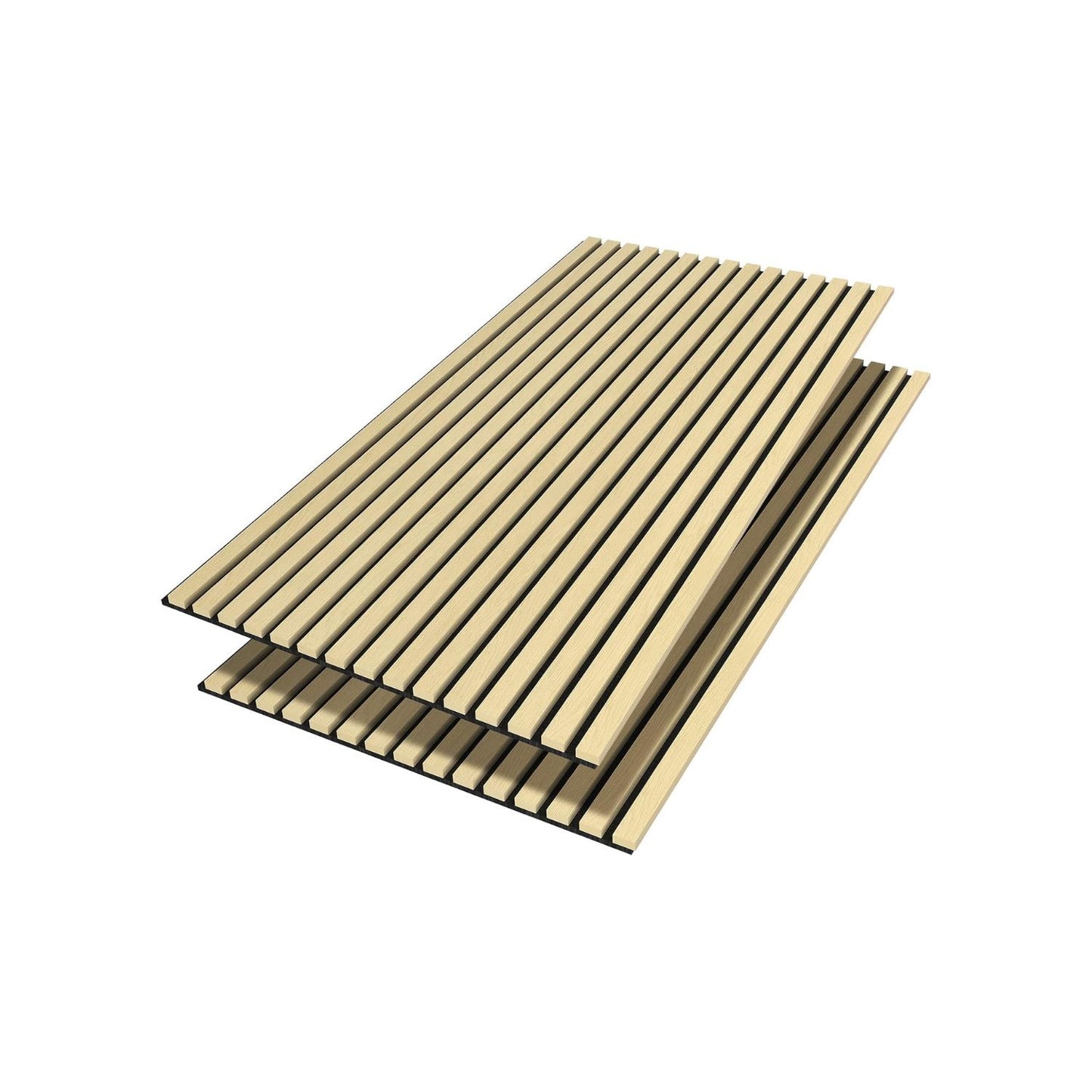 Home Collection Pack of 2 Acoustic Wood Slat Wall Panels, 47.2 x 23.6 Inches