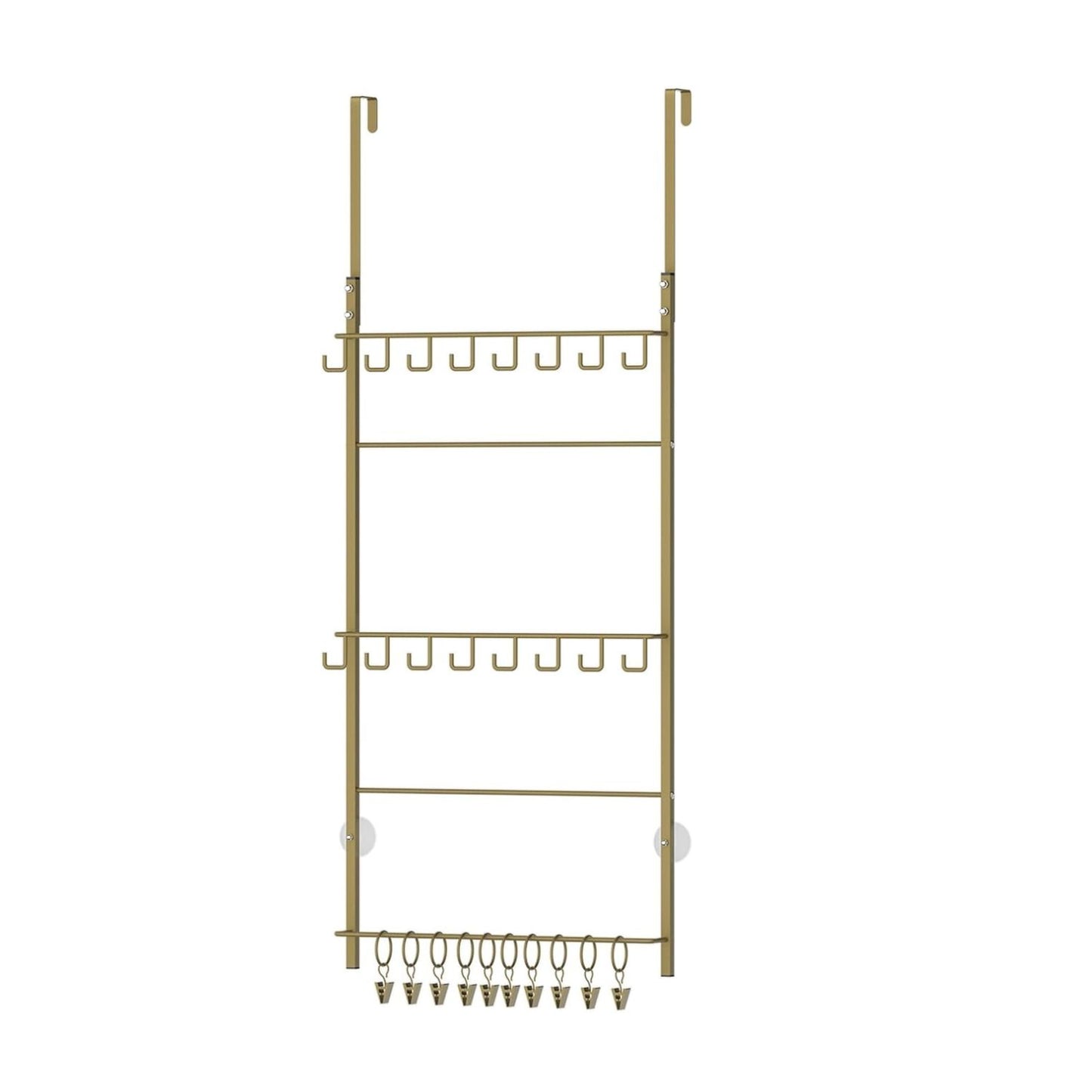 Home Collection 3 Tier Over Door Hat Rack Organizer Hat Storage with 16 Hooks