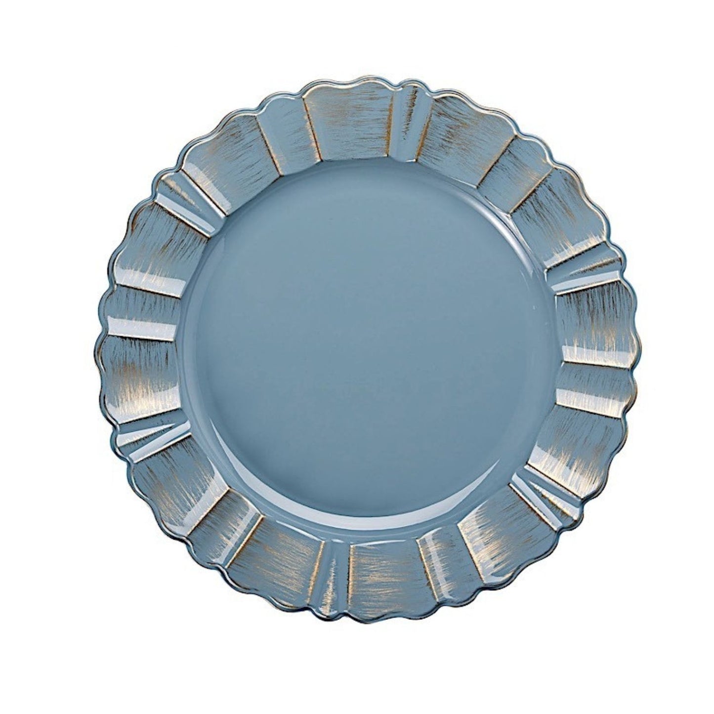 Home Collection 6-Pack Round Scalloped Trim Charger Plates 13"