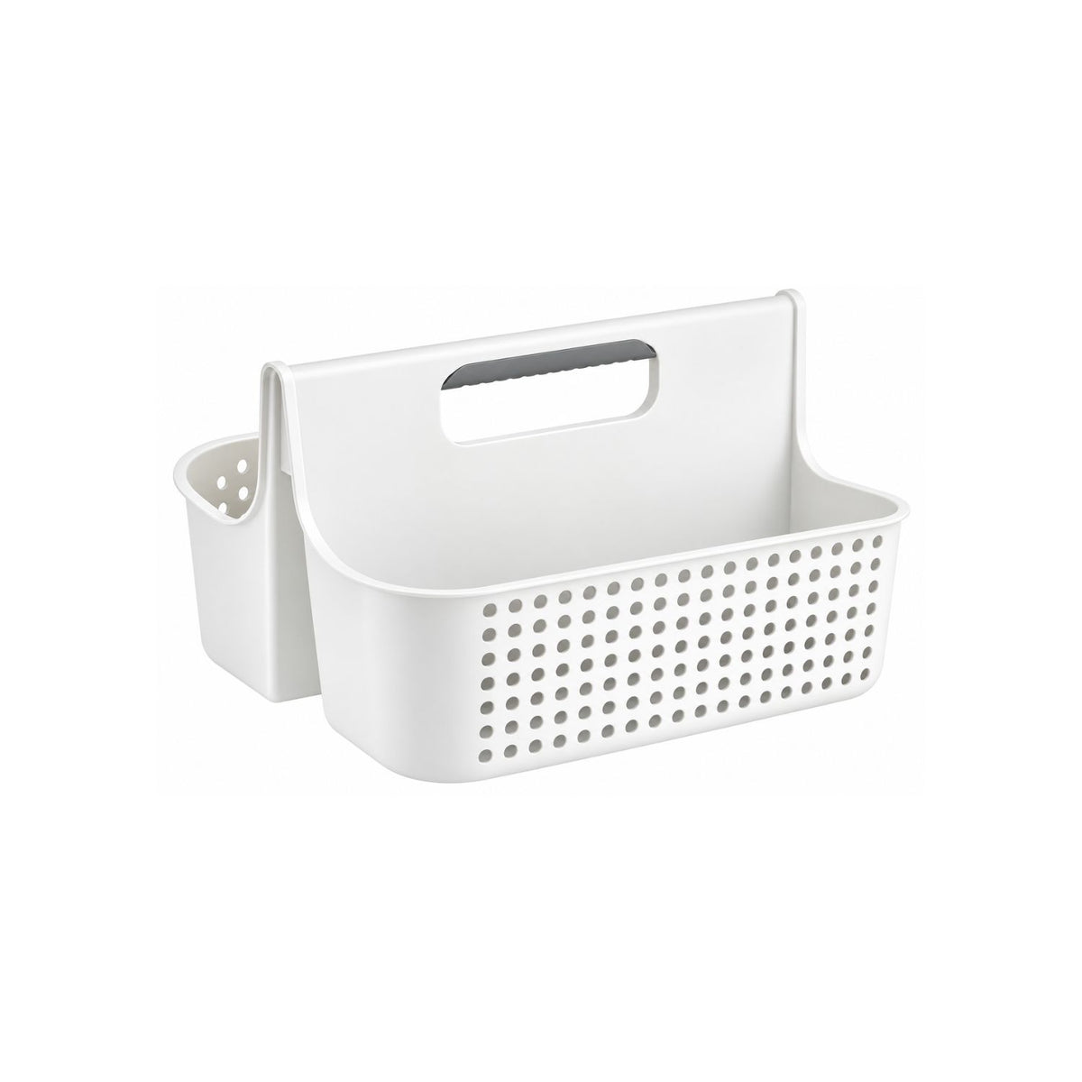 Home Collection Portable 2-Compartment Plastic Shower Caddy Basket with Handle