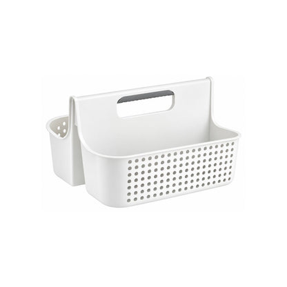 Home Collection Portable 2-Compartment Plastic Shower Caddy Basket with Handle