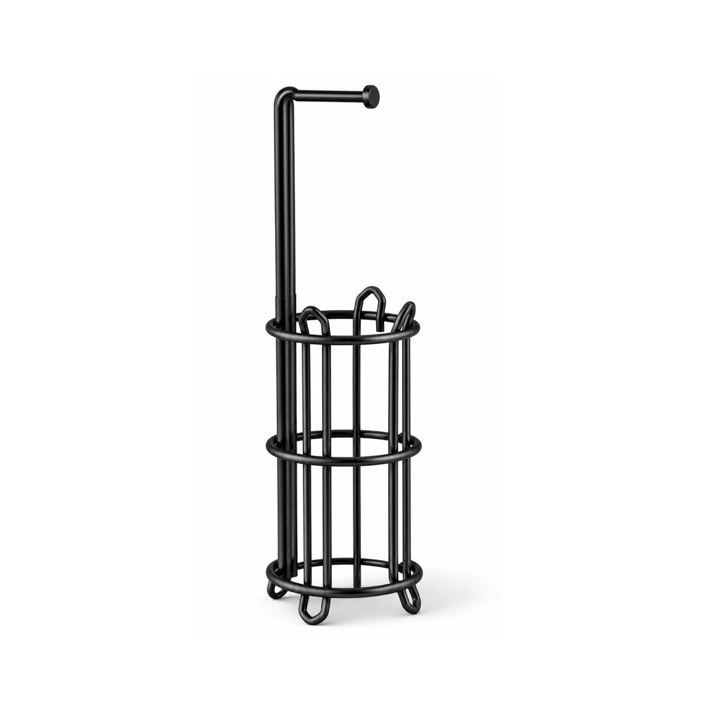 Home Collection Freestanding Toilet Paper Holder Stand for 4 Mega Rolls