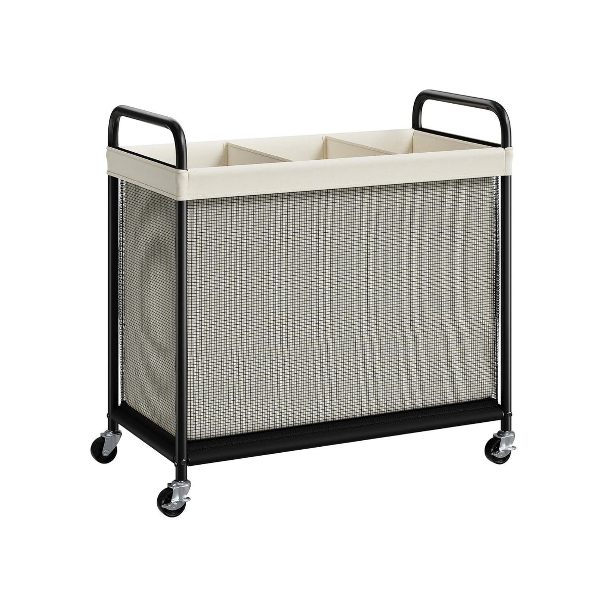 Home Collection Rolling Laundry Sorter Hamper with Wheels and Removable Liner Bags