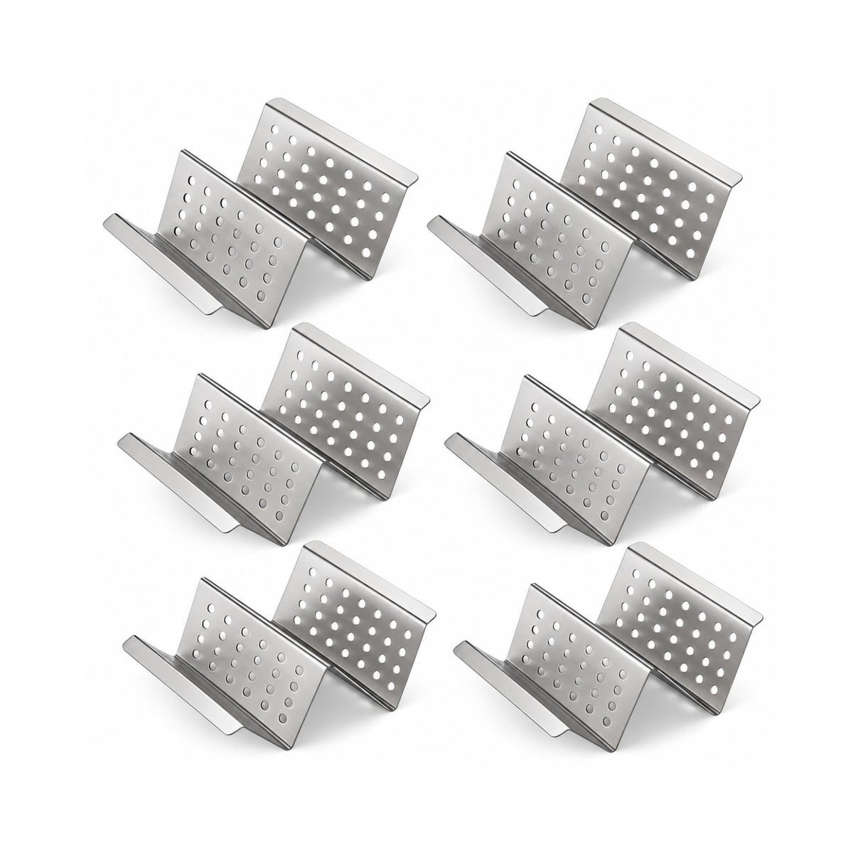 Home Collection Stainless Steel Taco Holder Stand for 2 Soft or Hard Shell Tacos