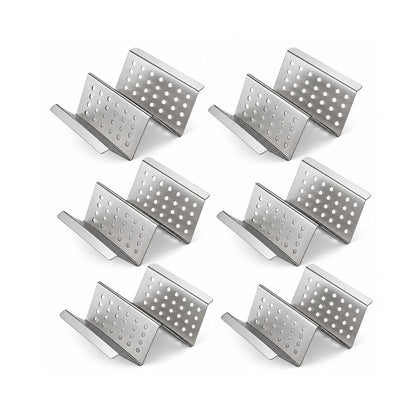 Home Collection Stainless Steel Taco Holder Stand for 2 Soft or Hard Shell Tacos