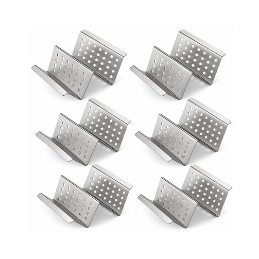 Home Collection Stainless Steel Taco Holder Stand for 2 Soft or Hard Shell Tacos