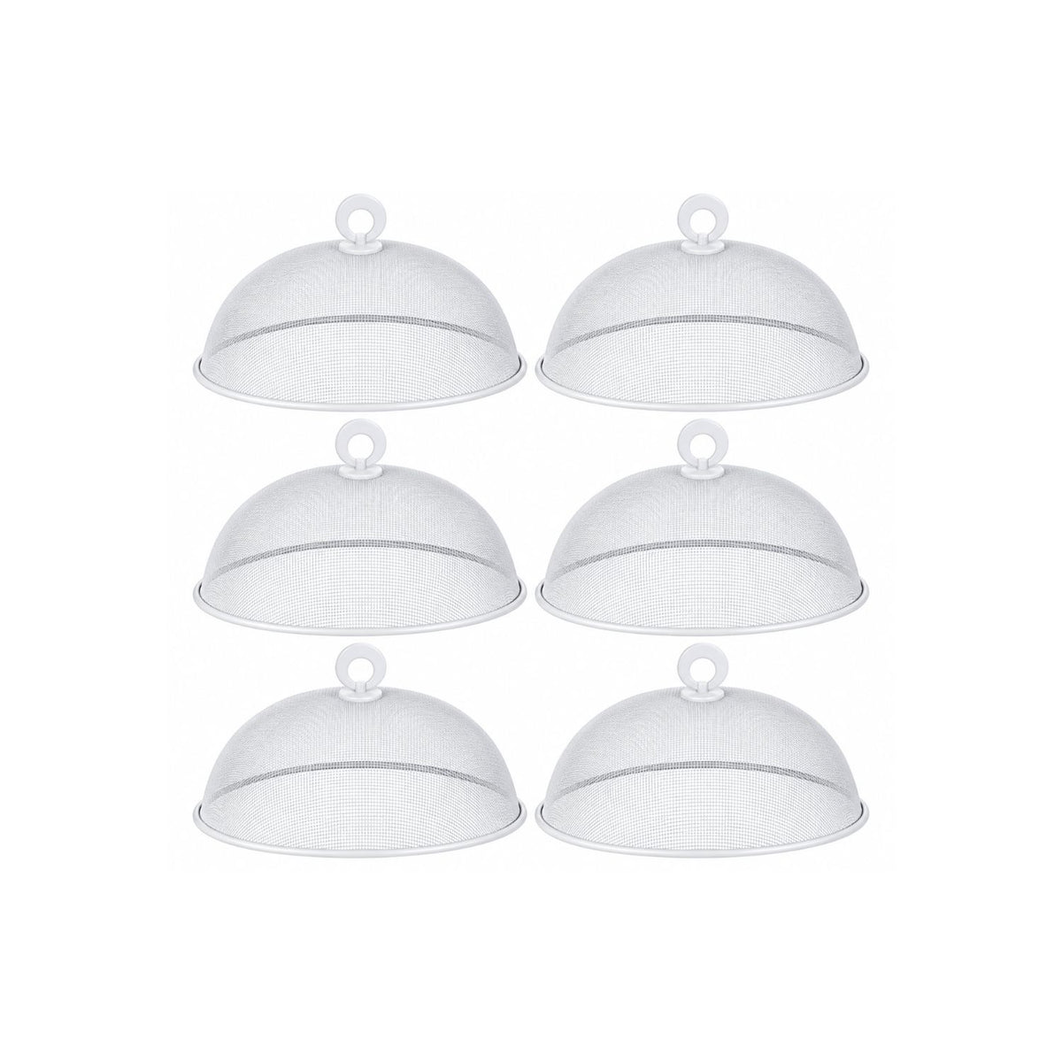 Home Collection Pack of 6 Metal Mesh Food Cover Domes for Outdoor Dining