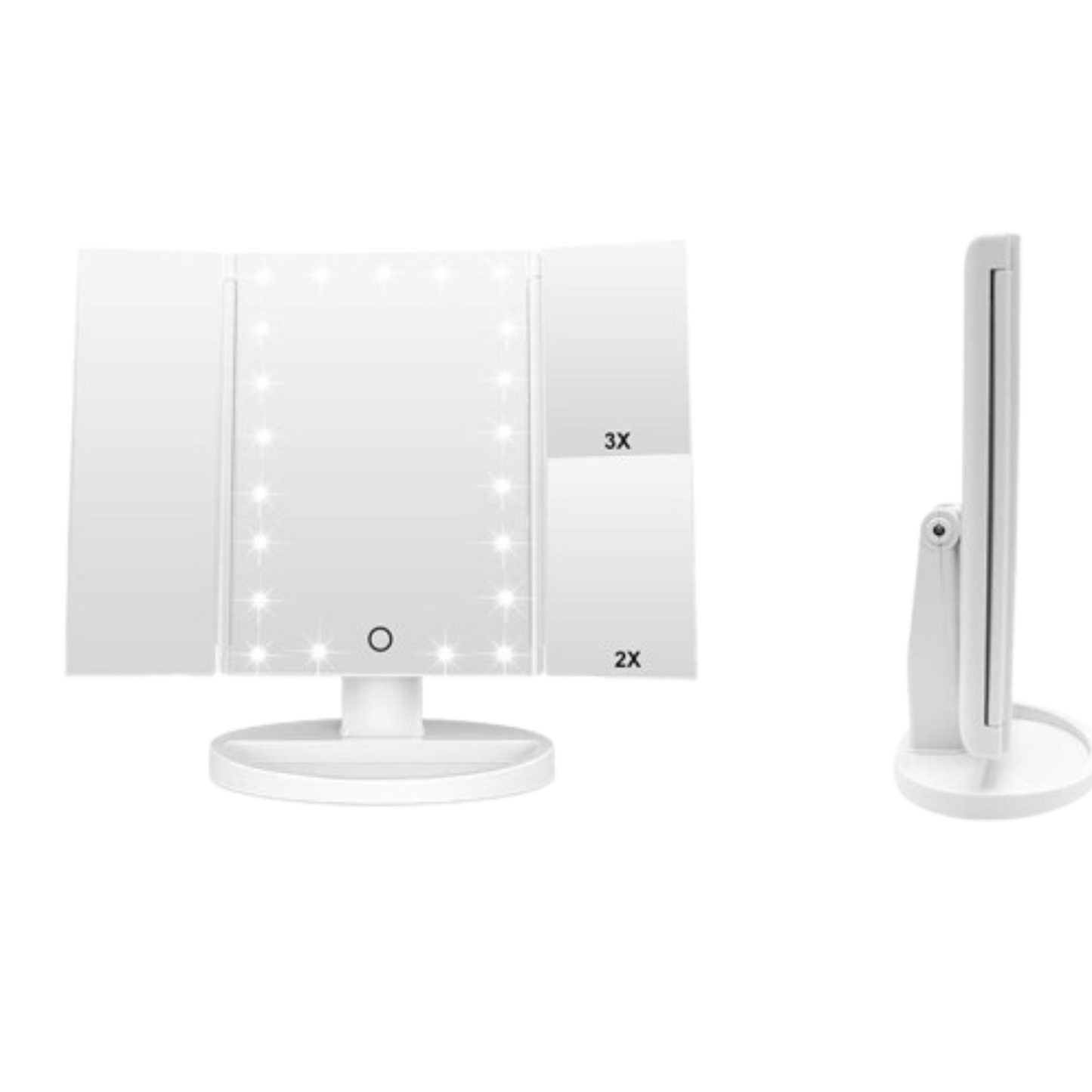 Home Collection Trifold Makeup Mirror with Lights