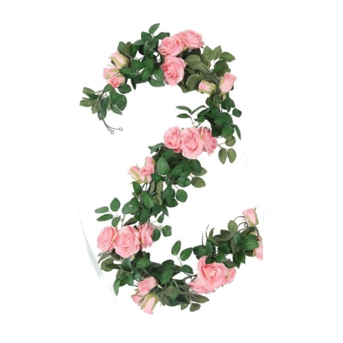Home Collection Artificial Rose Vine Garland 7.5 Ft Hanging Silk Rose Ivy