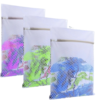 Home Collection 3-Pack 24" Mesh Laundry Bags with Zipper