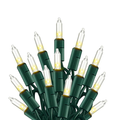Home Collection 20FT 100-Count Incandescent Christmas String Lights Waterproof Indoor and Outdoor Tree Lights