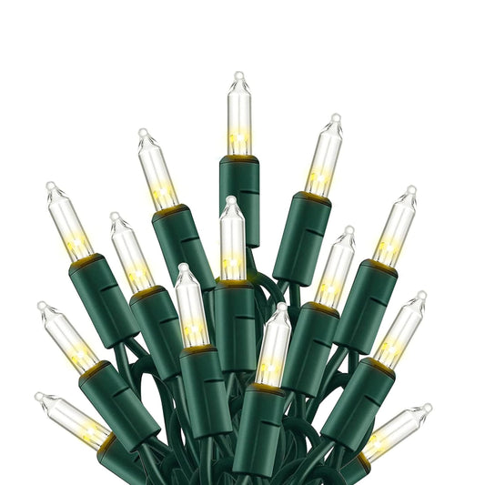 Home Collection 20FT 100-Count Incandescent Christmas String Lights Waterproof Indoor and Outdoor Tree Lights