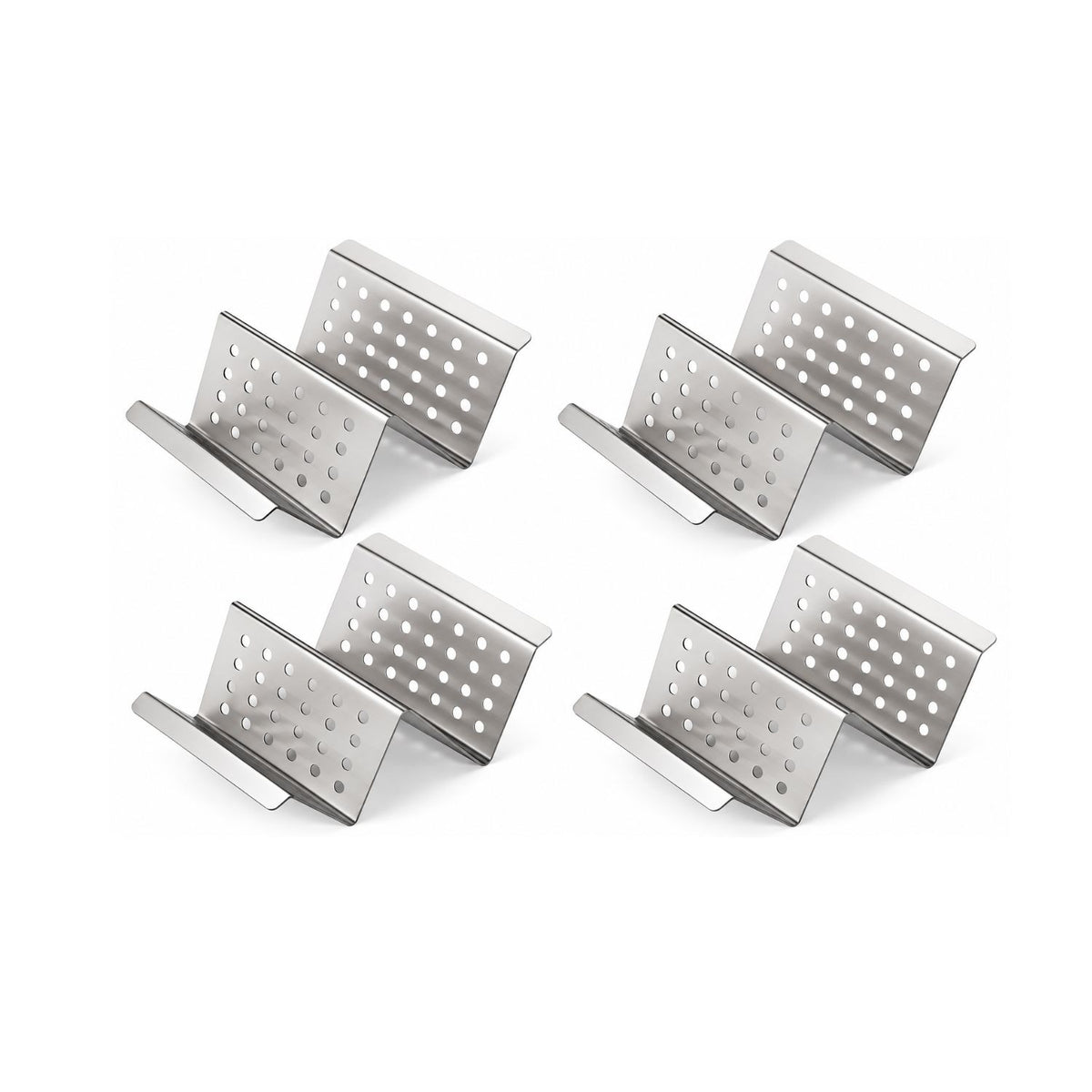 Home Collection Stainless Steel Taco Holder Stand for 2 Soft or Hard Shell Tacos