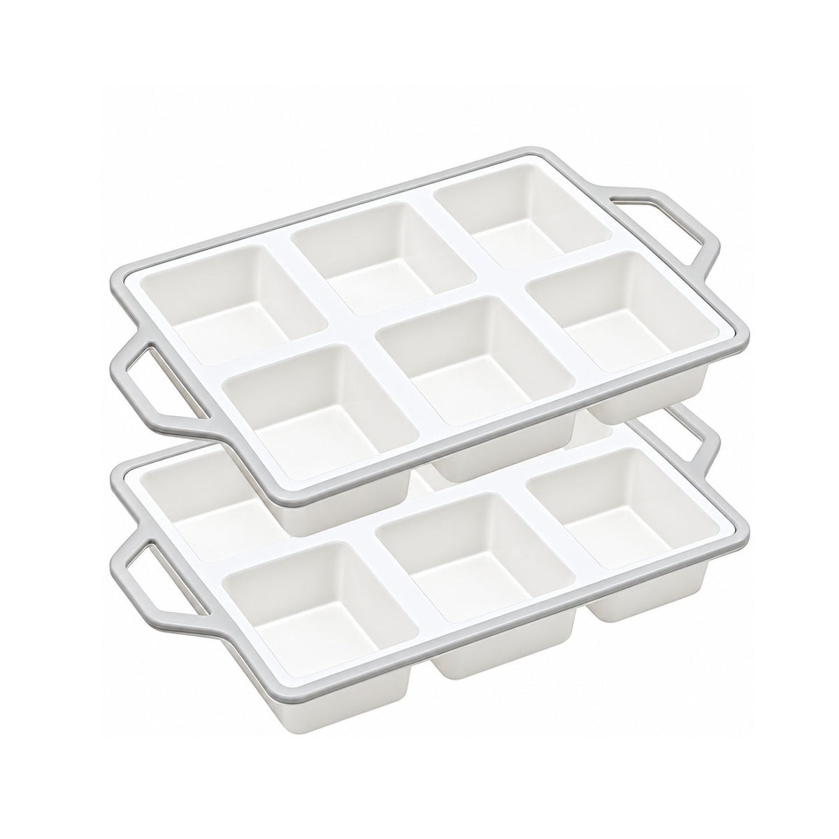 Home Collection Pack of 2 8-Cavity Mini Silicone Loaf Pans