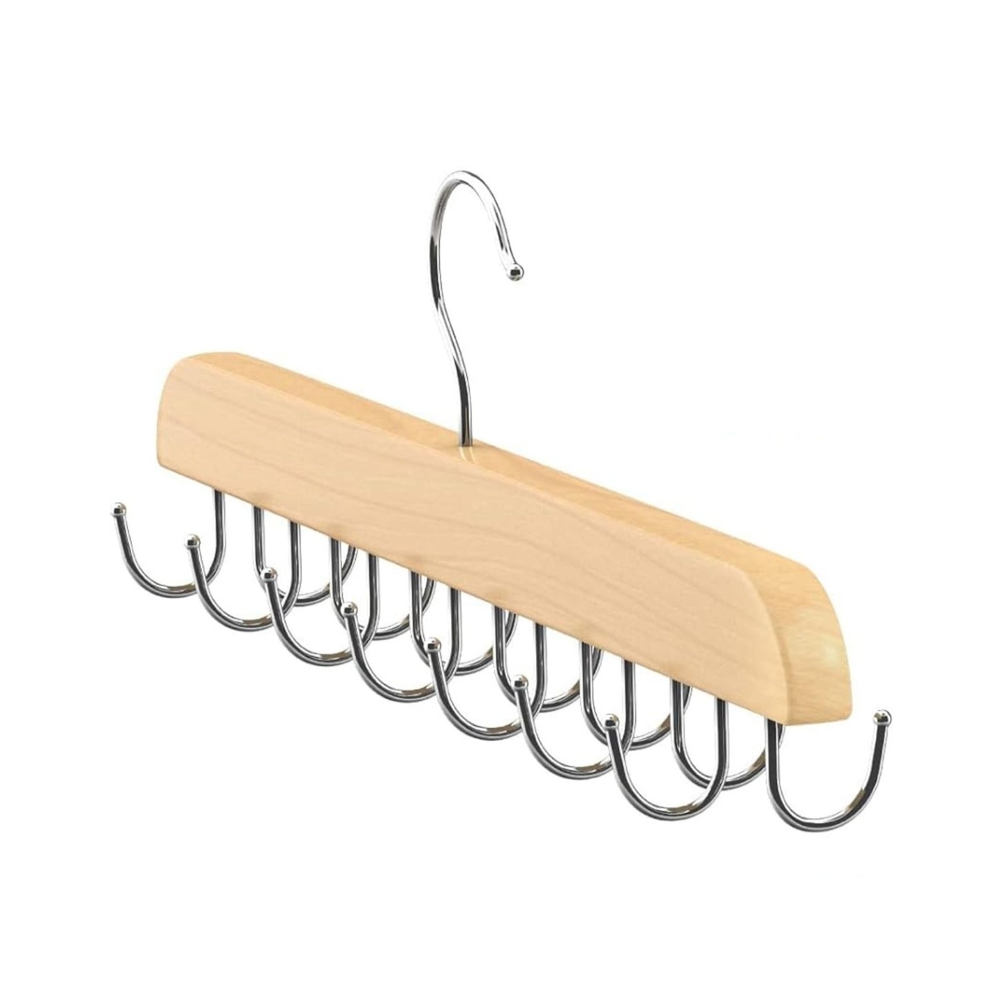 Home Collection Belt Hanger for Closet with 14 Hooks Holds Up to 42 Belts,