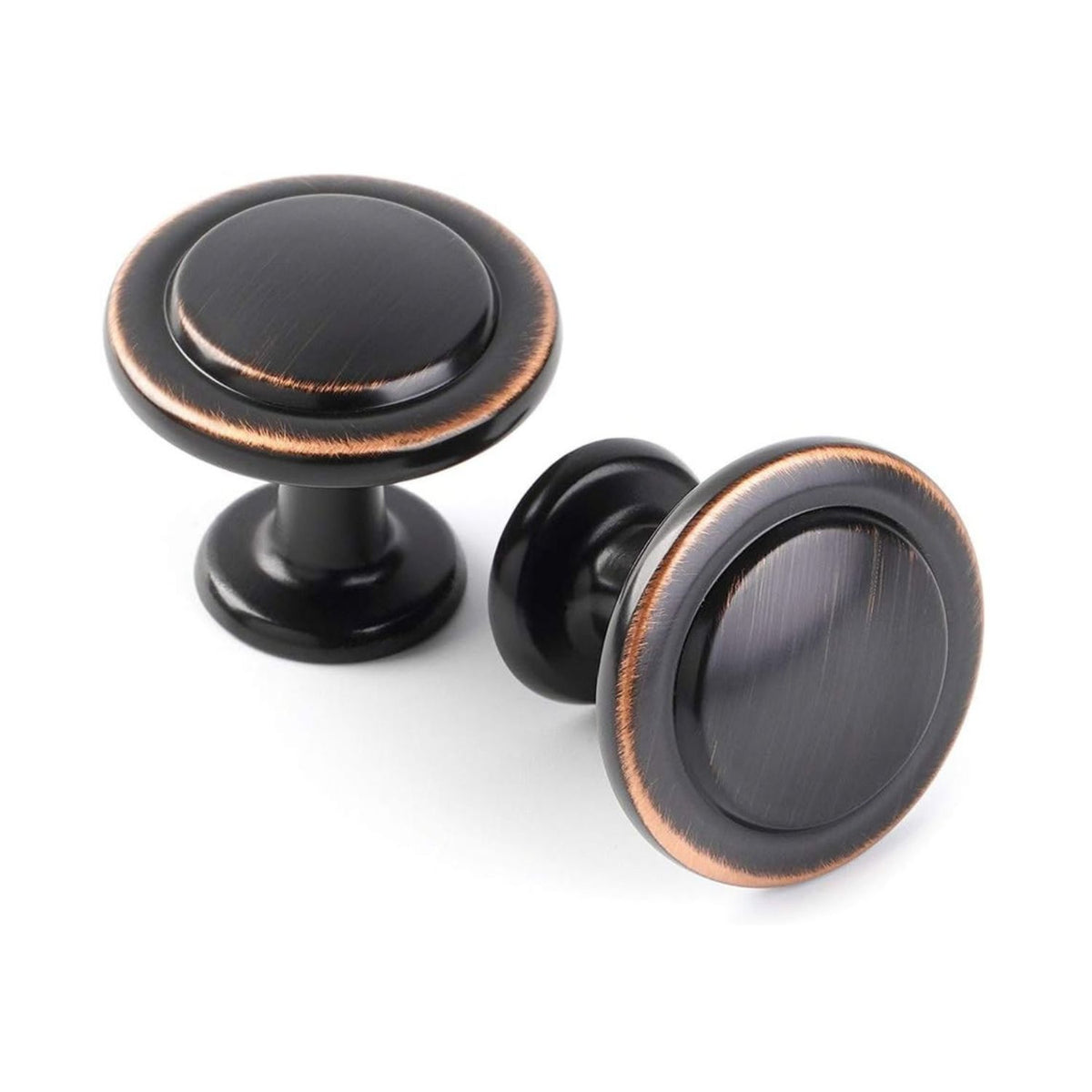 Home Collection Pack of 10 Round Cabinet Knobs Single-Hole Drawer Pulls for Kitchen