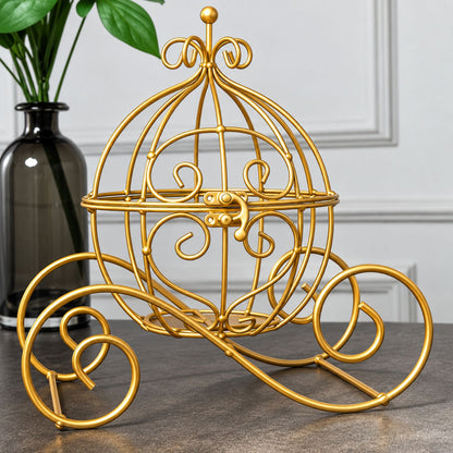 Home Collection Cinderella Gold Coach Plant Stand Centerpiece
