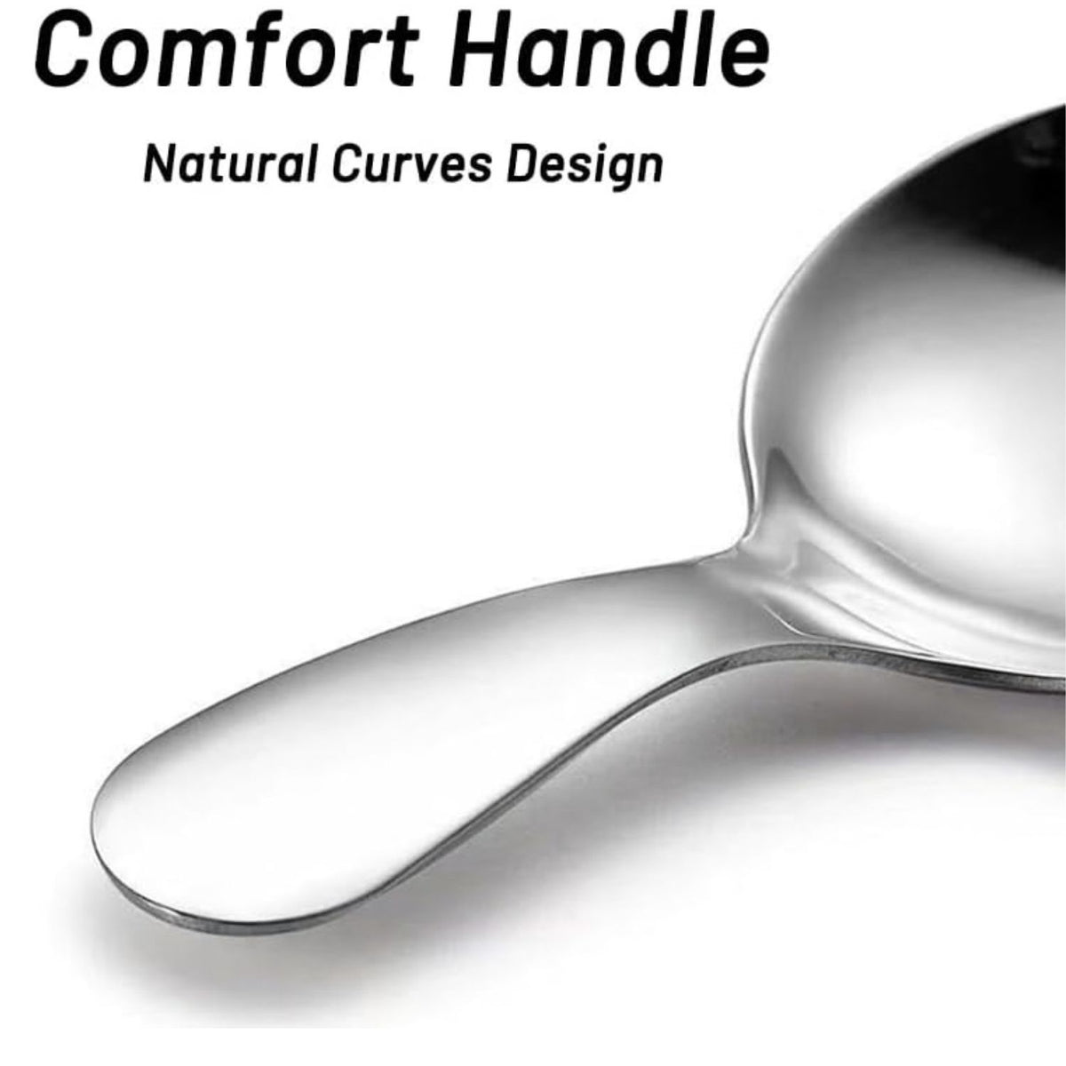 Home Collection Pack of 5 Stainless Steel Short Handle Scoops for Coffee Sugar Salt and Tea