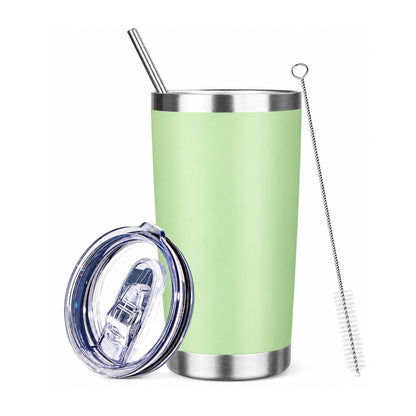 Home Collection Double Wall 20 oz Stainless Steel Insulated Tumbler with Lid and Straw