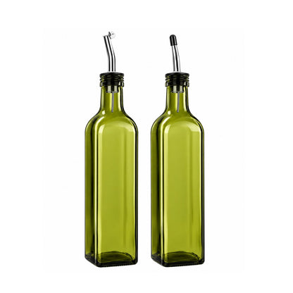 Home Collection Glass Olive Oil and Vinegar Dispenser Bottle Set