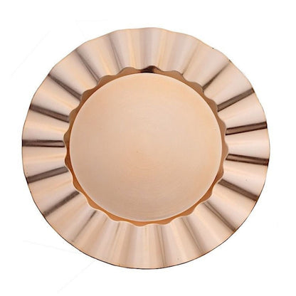 Home Collection 6-Pack Round Scalloped Trim Charger Plates 13"